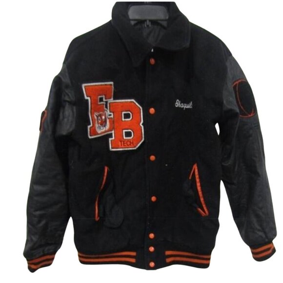 United Sport Apparel Other - Varsity Letterman East Brunswick Tech Jacket Black Orange Men's SZ M